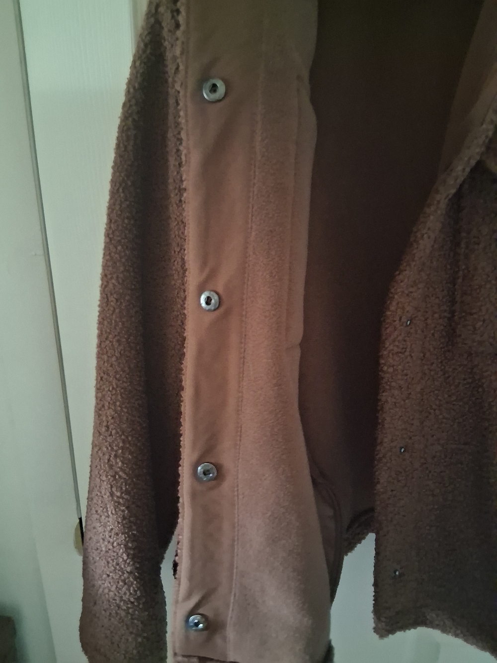 Time and Tru Brown Sherpa Fleece Coat 2X - Picture 4 of 7